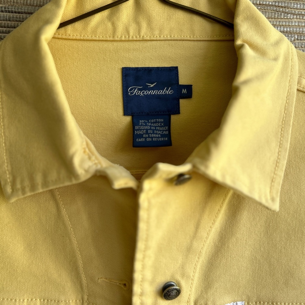 Façonnable Canvas Long-sleeve Jean Jacket Size M - Picture 6 of 8